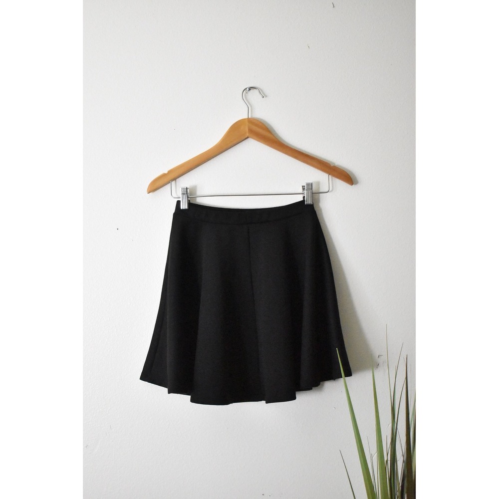 Made By Johnny Skater Skirt Women Medium Black Modern High Waist Mini Flared - Picture 5 of 7